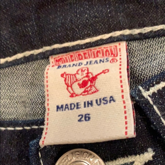 True Religion Jeans. Embellished pockets. Size 26 - Picture 5 of 5
